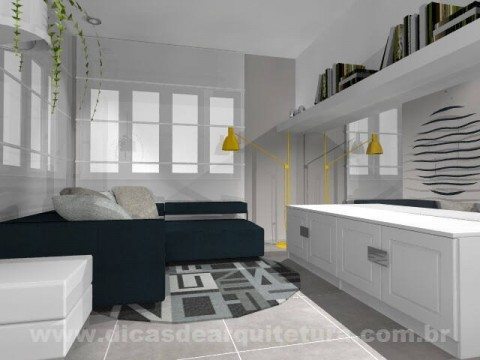 decoração de sala quadrada pequena