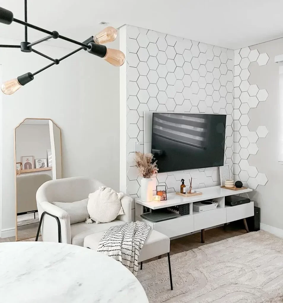 decoração de sala rack