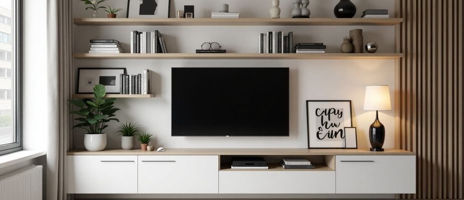 decoração de sala rack