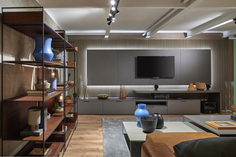 decoração de sala rack