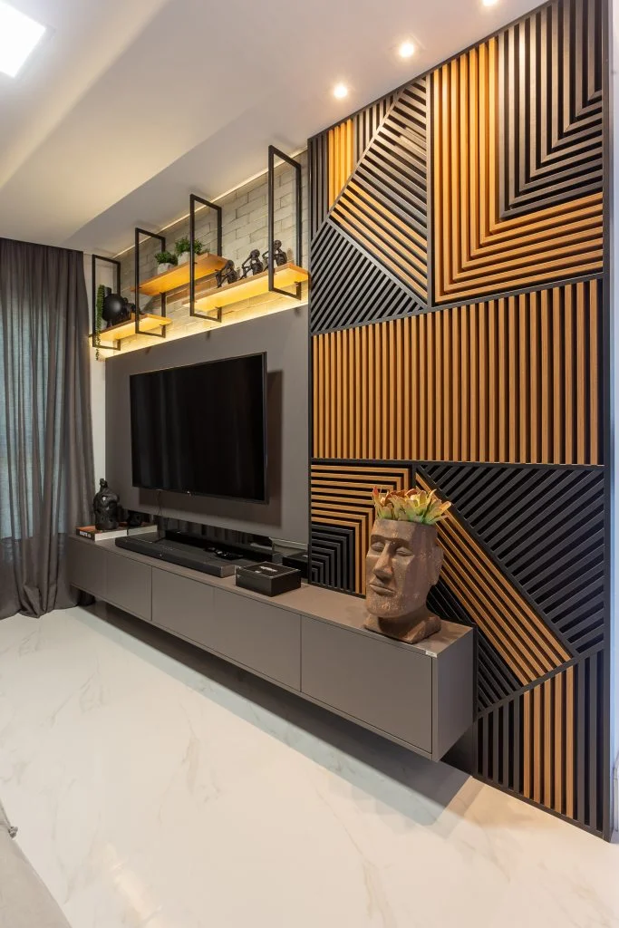 5 ideias criativas para usar ripado além da TV