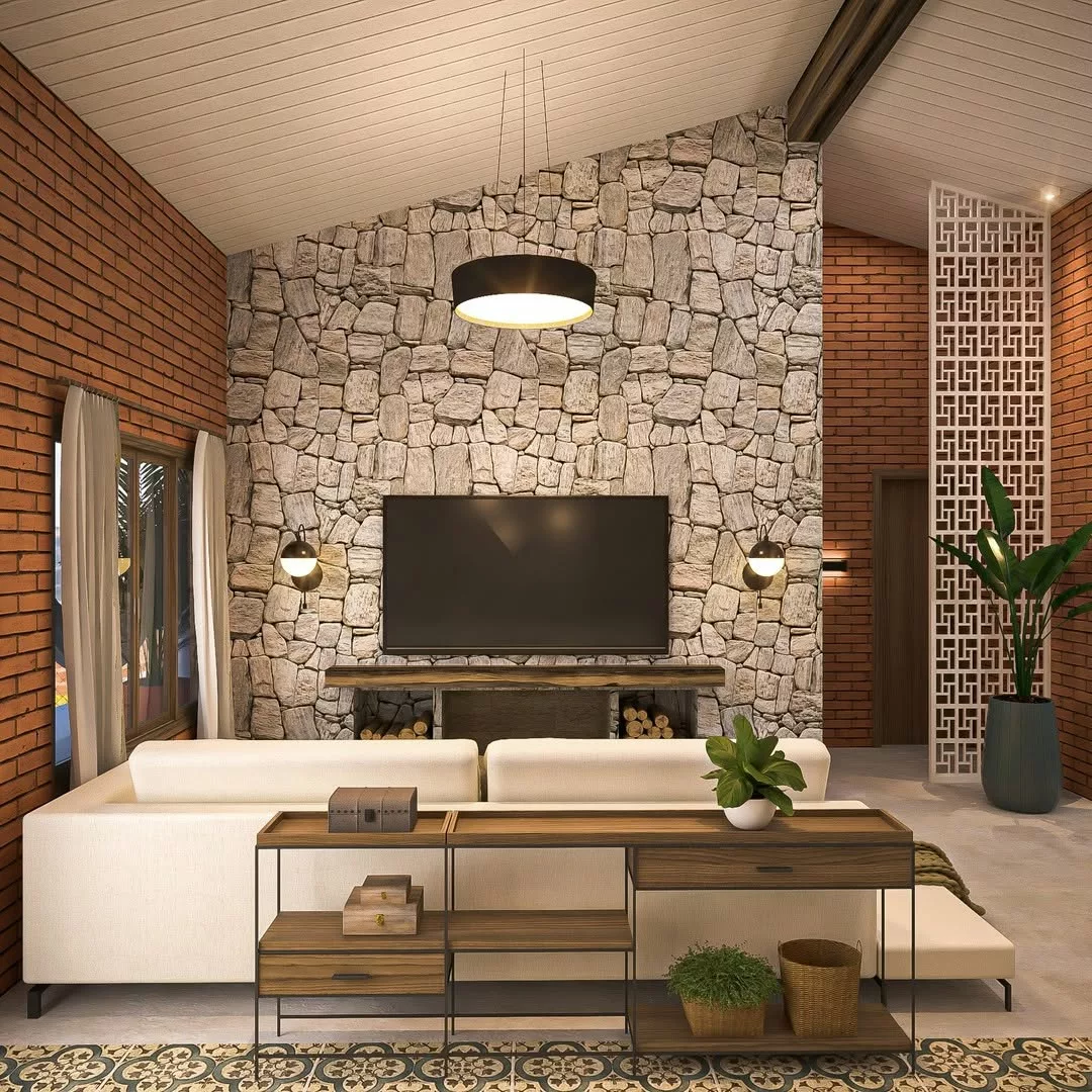 decoracao de sala rustica