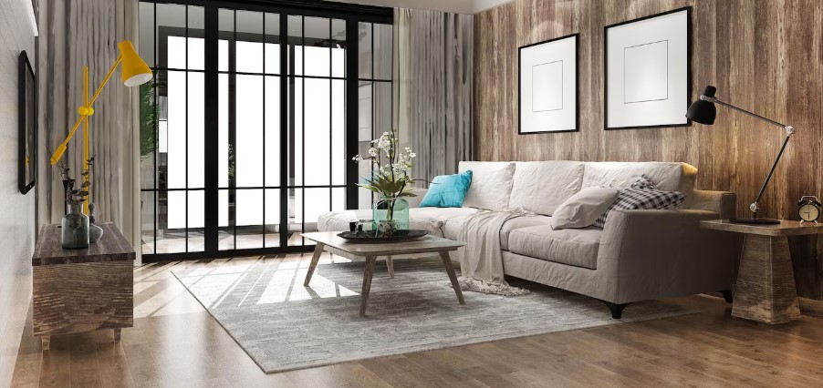 iluminacao ideal sala rustica moderna