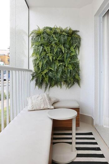 decoração de varanda pequena com plantas