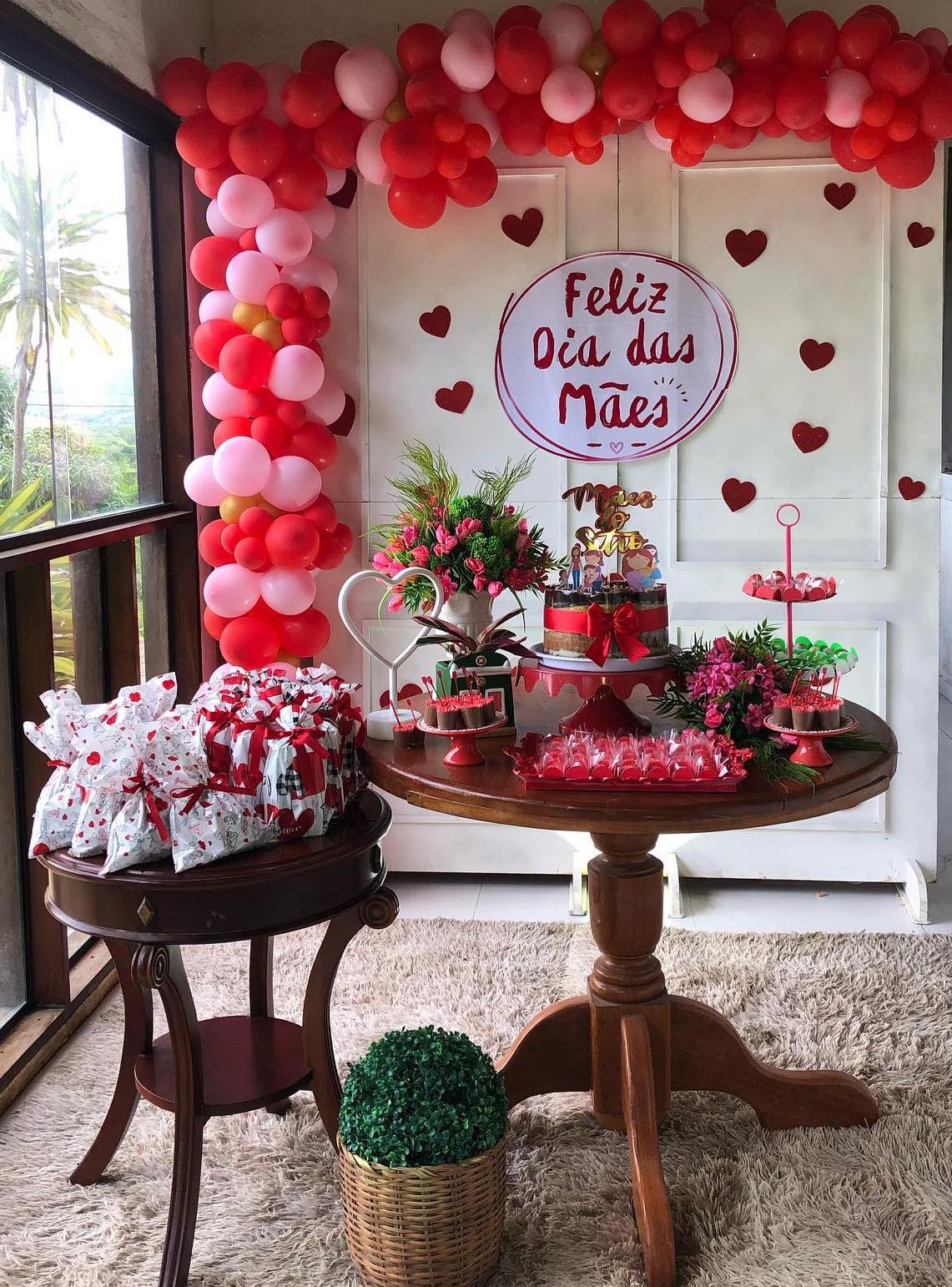 painel de flores dia das mães para igreja