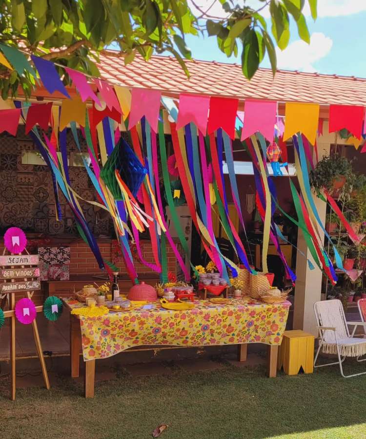 como fazer bandeirinhas de festa junina para quintal