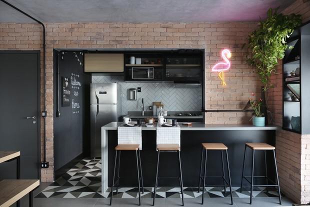 ideias decoração industrial para sala pequena
