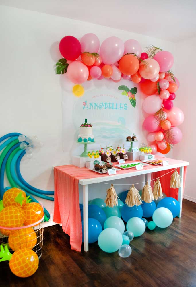 ideias de decoração moana simples e barata para festa infantil