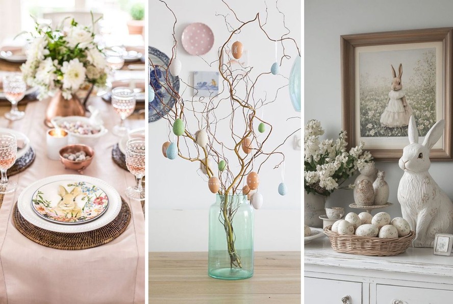 decoração pascoa rústica ou moderna