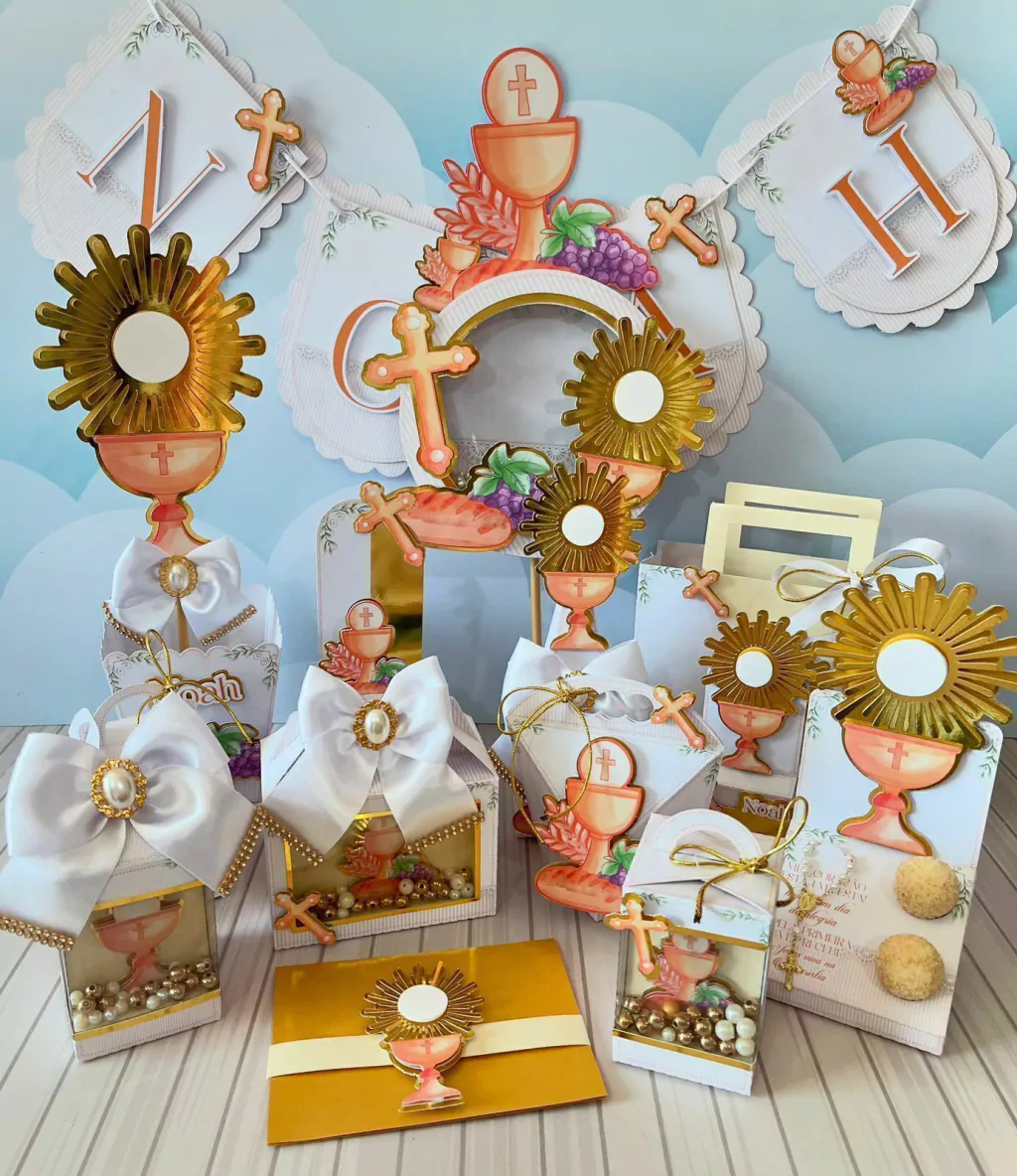 ideias de decoração primeira eucaristia simples e barata