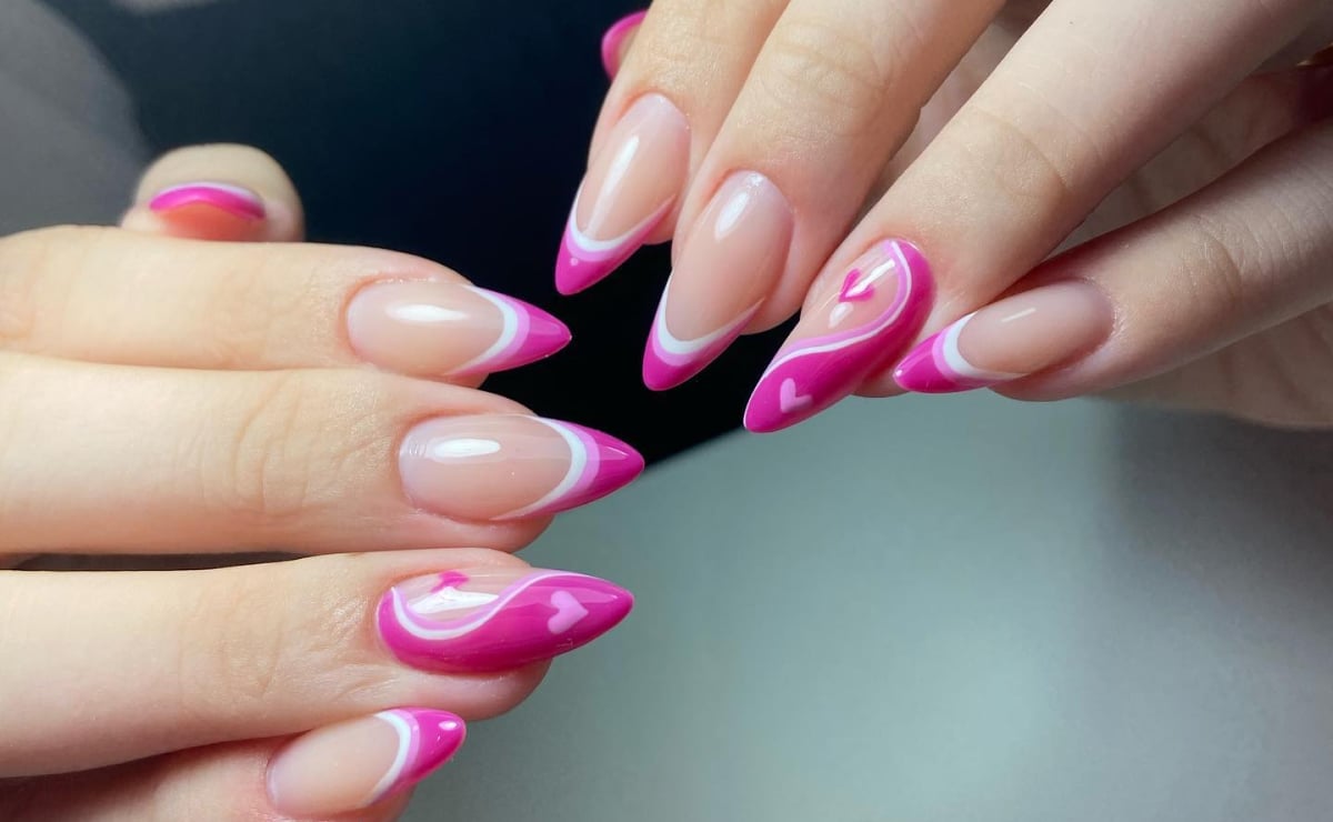 unhas decoradas rosa choque vs rosa pastel qual escolher