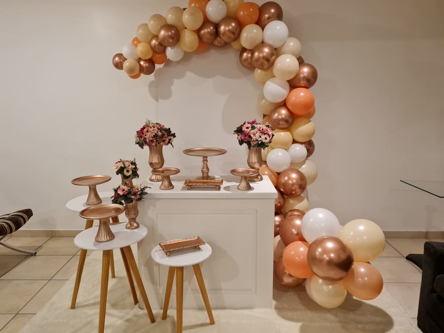 decoração rose gold