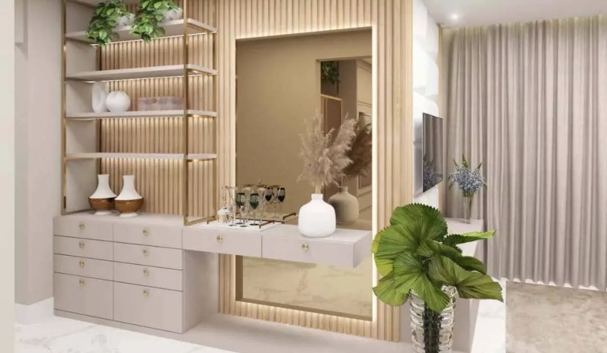 decorao de sala com espelho