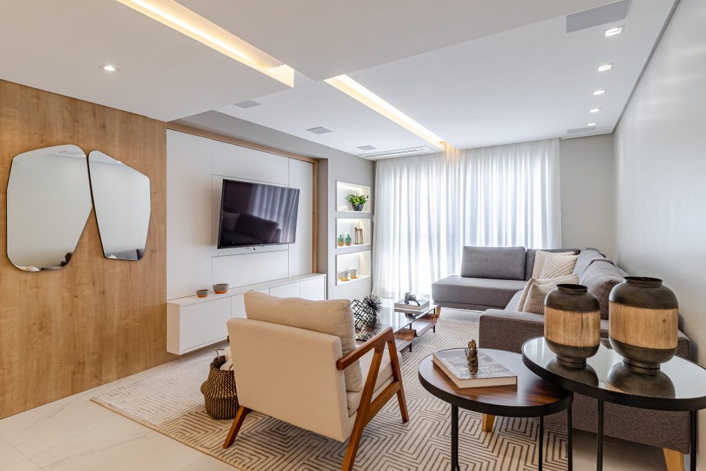 decorao de sala com espelho