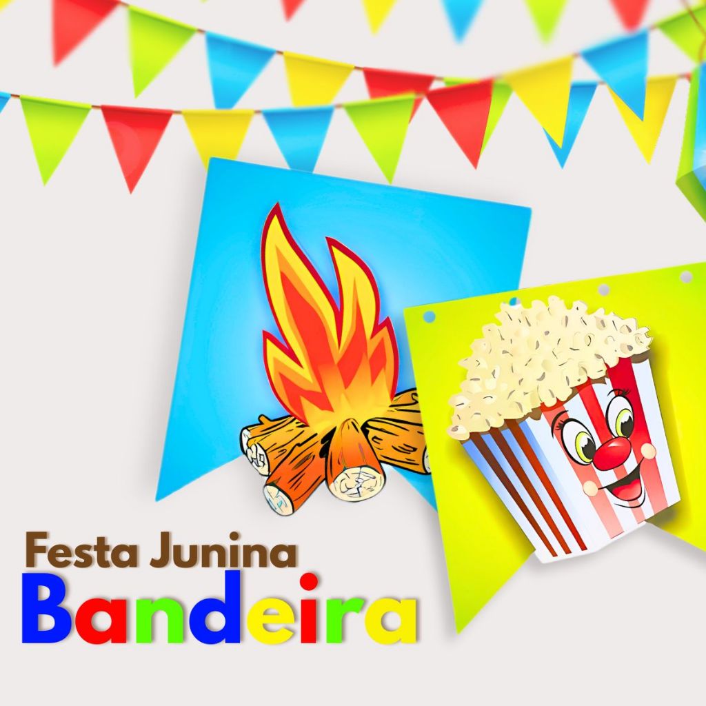 bandeirinhas juninas com papel seda