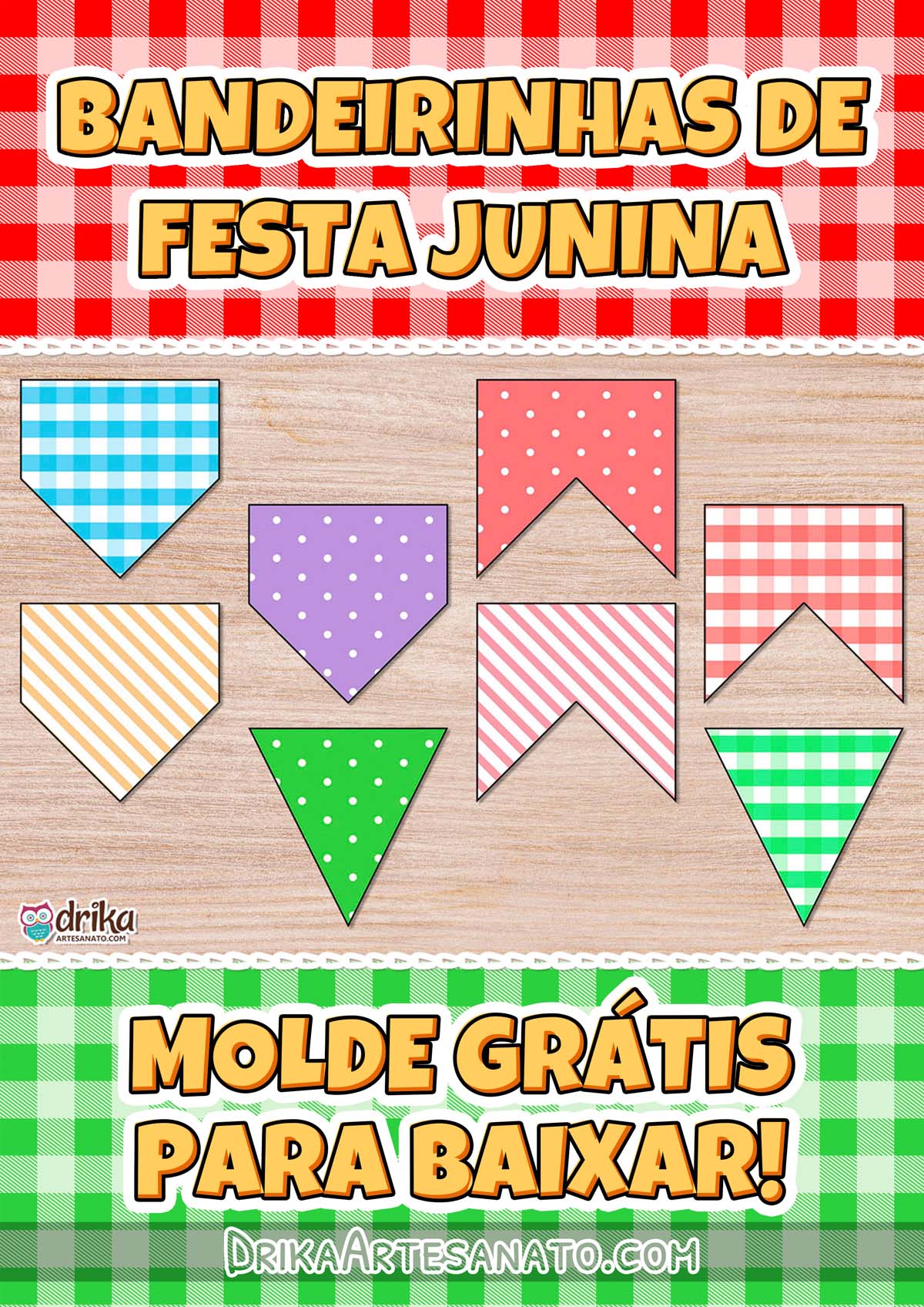 bandeirinhas juninas com papel seda