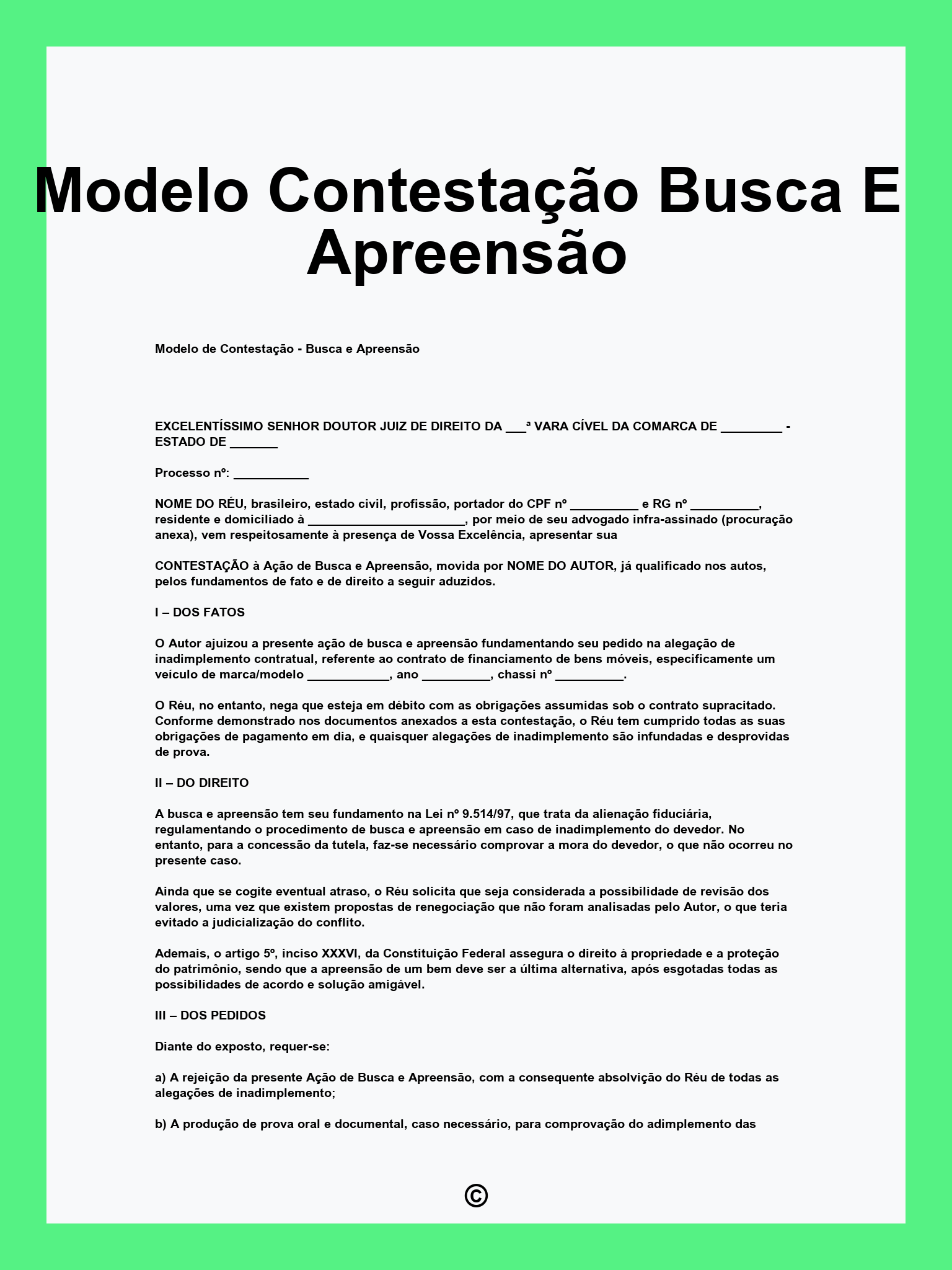 Defesa em ações de busca e apreensão de documentos