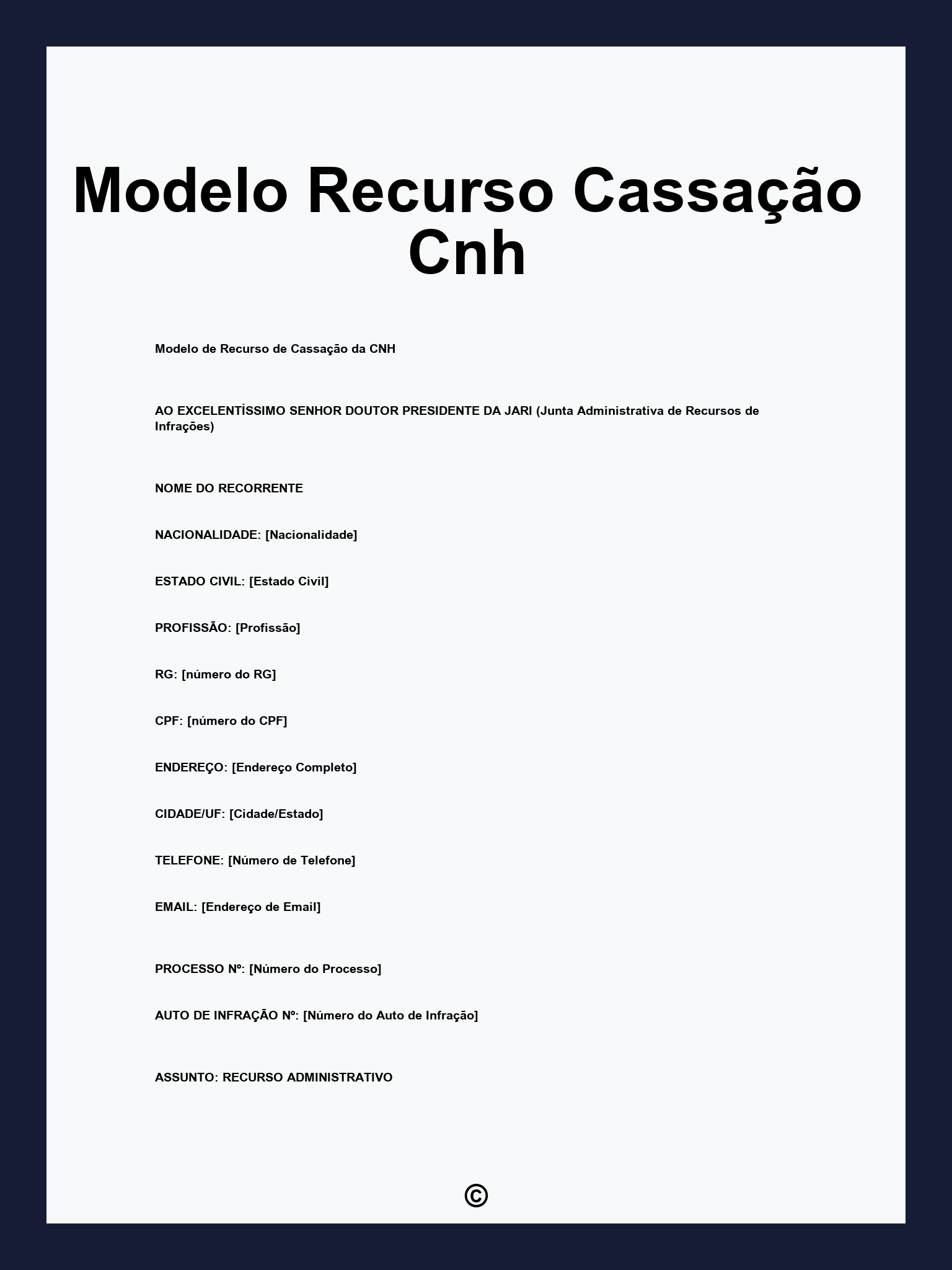 Defesa em processos de cassação de registro profissional