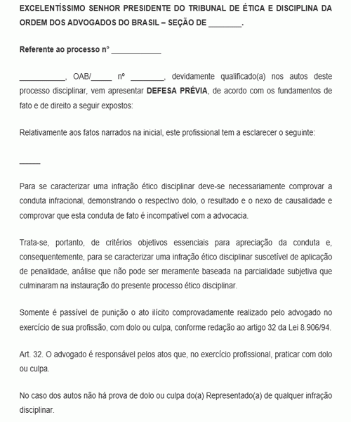 Defesa em processos éticos na OAB