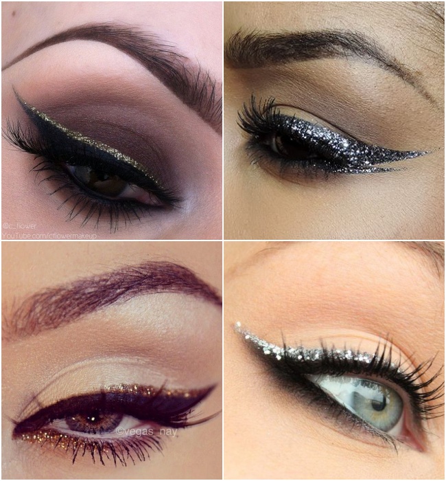 5 Maneiras Criativas de Usar Delineador com Glitter