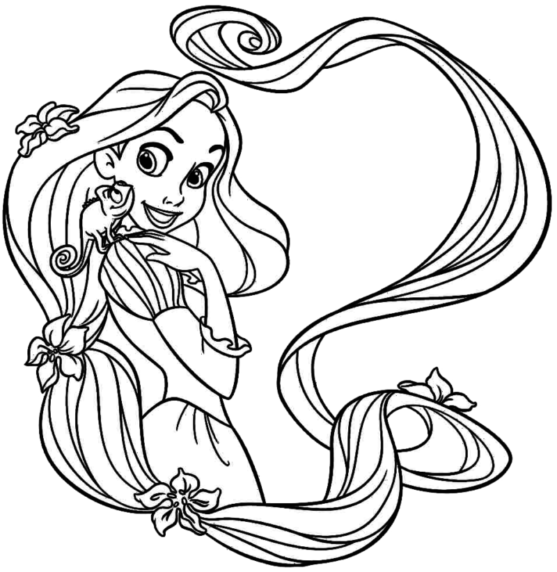 desenho da rapunzel para imprimir