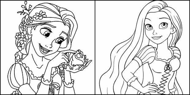 rapunzel para colorir online
