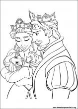 rapunzel e pascal para colorir