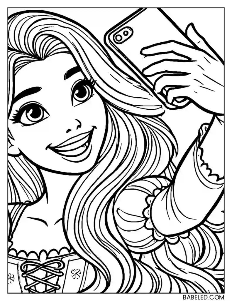 rapunzel para colorir pdf