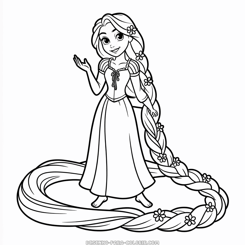 desenhos da rapunzel para crianças