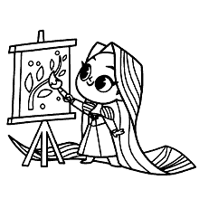 rapunzel para colorir pdf