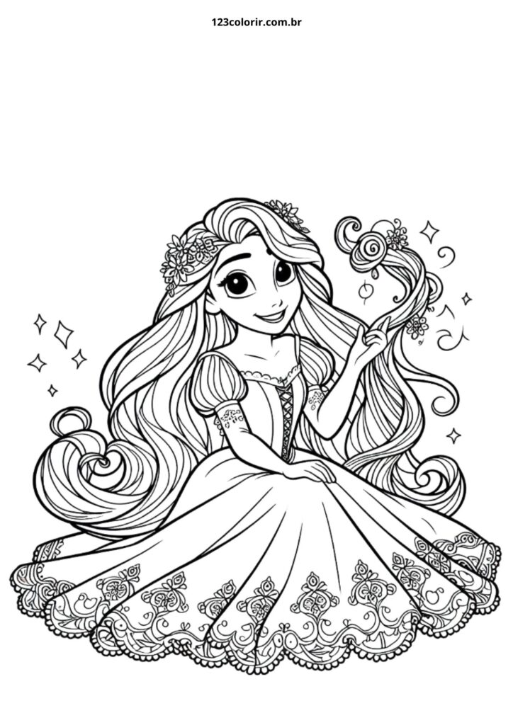 desenhos da rapunzel para adultos