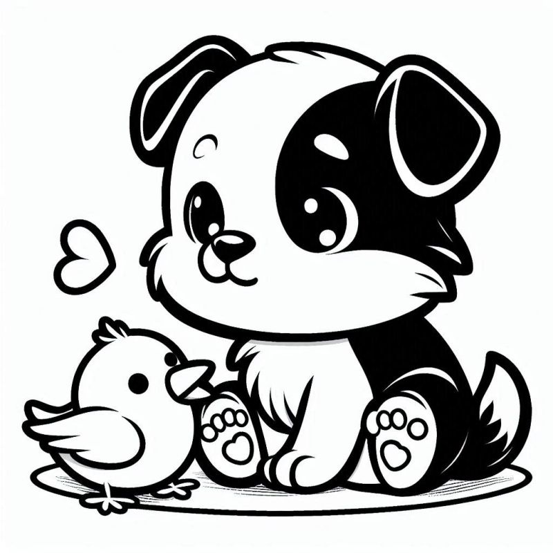 desenho de cão para colorir