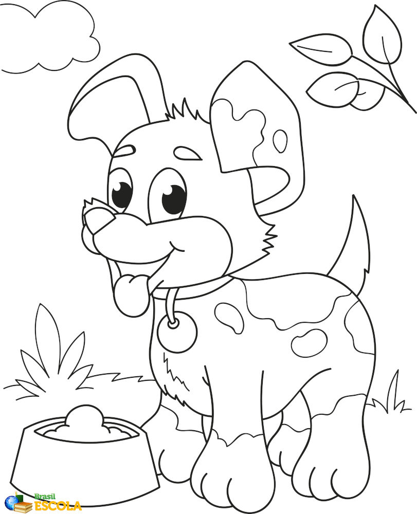 desenho de cachorro realista para colorir