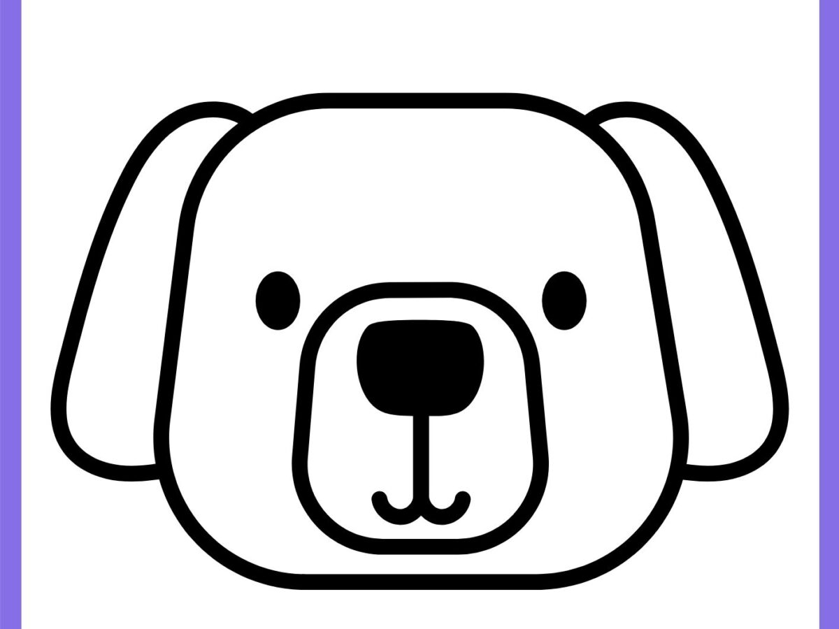 desenho de cachorro fofo para colorir