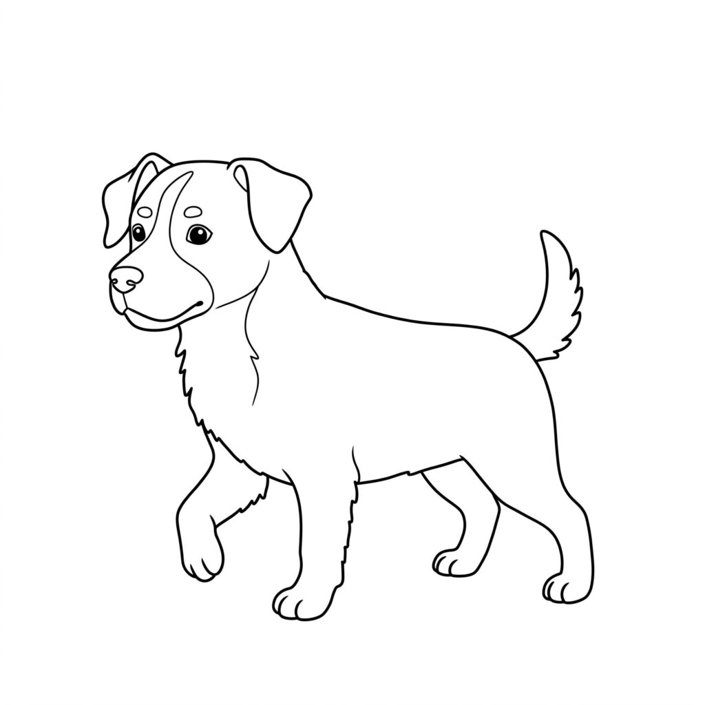 desenho de cachorro fofo para colorir