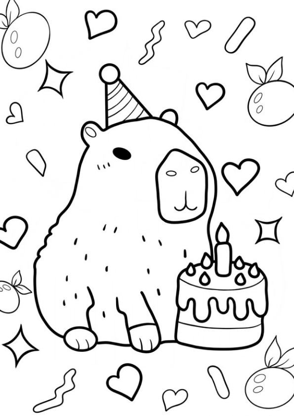 capivara desenho para crianças