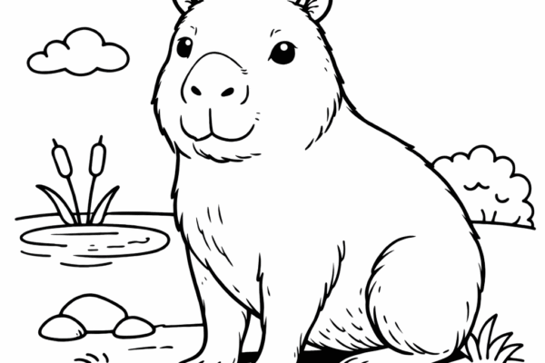 capivara desenho fácil