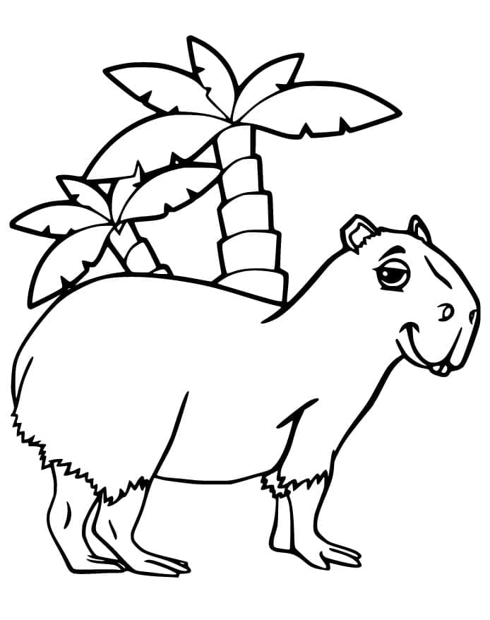 capivara desenho para pintar