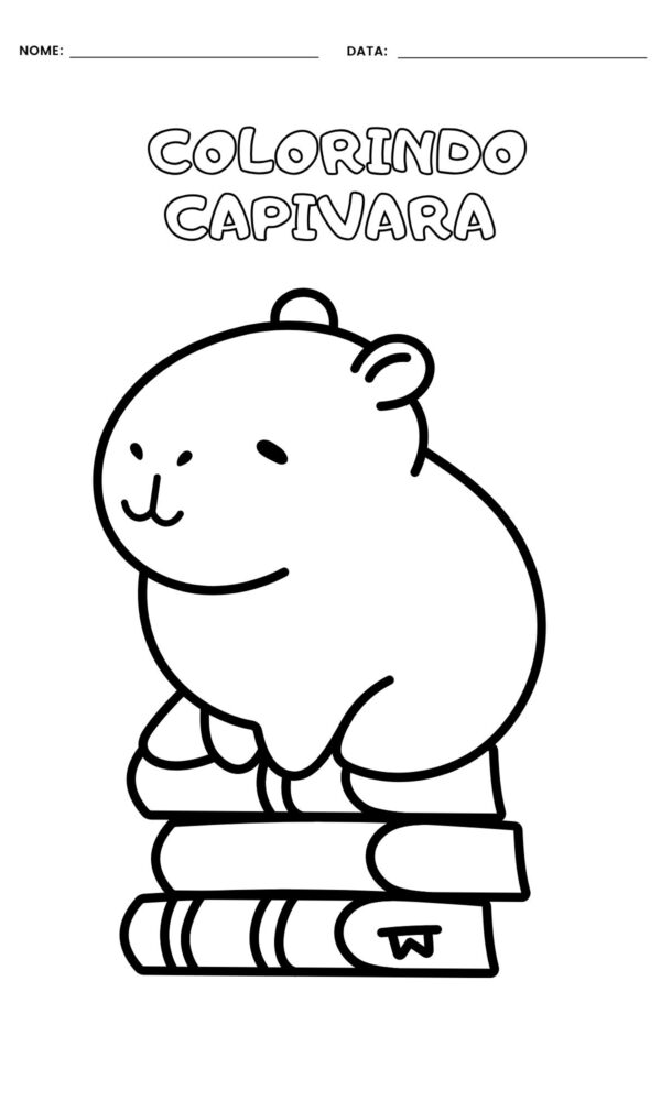 capivara desenho para bebês