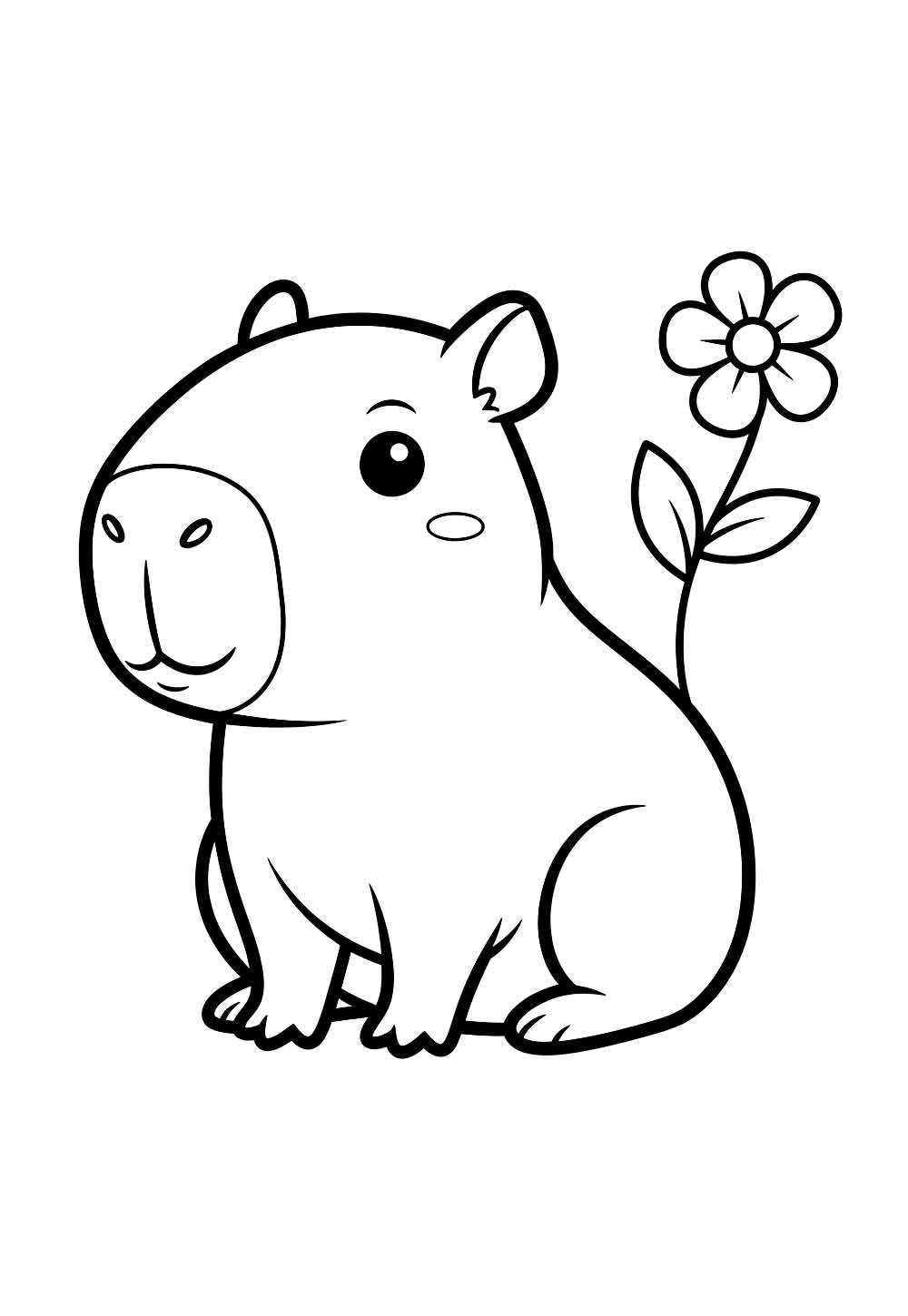 capivara desenho para crianças