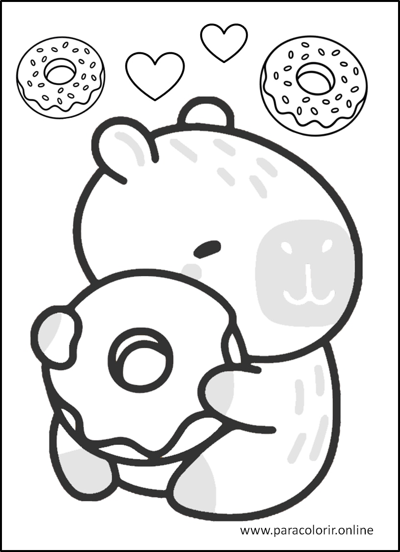 capivara desenho para imprimir