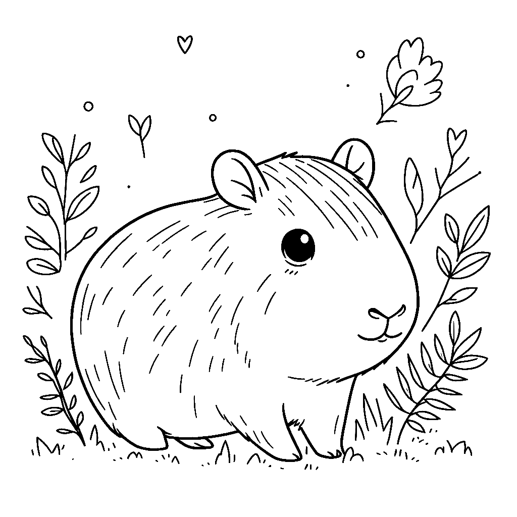 capivara desenho fácil
