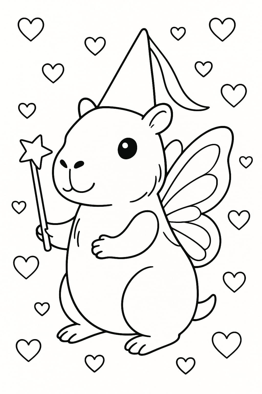 capivara desenho para pintar