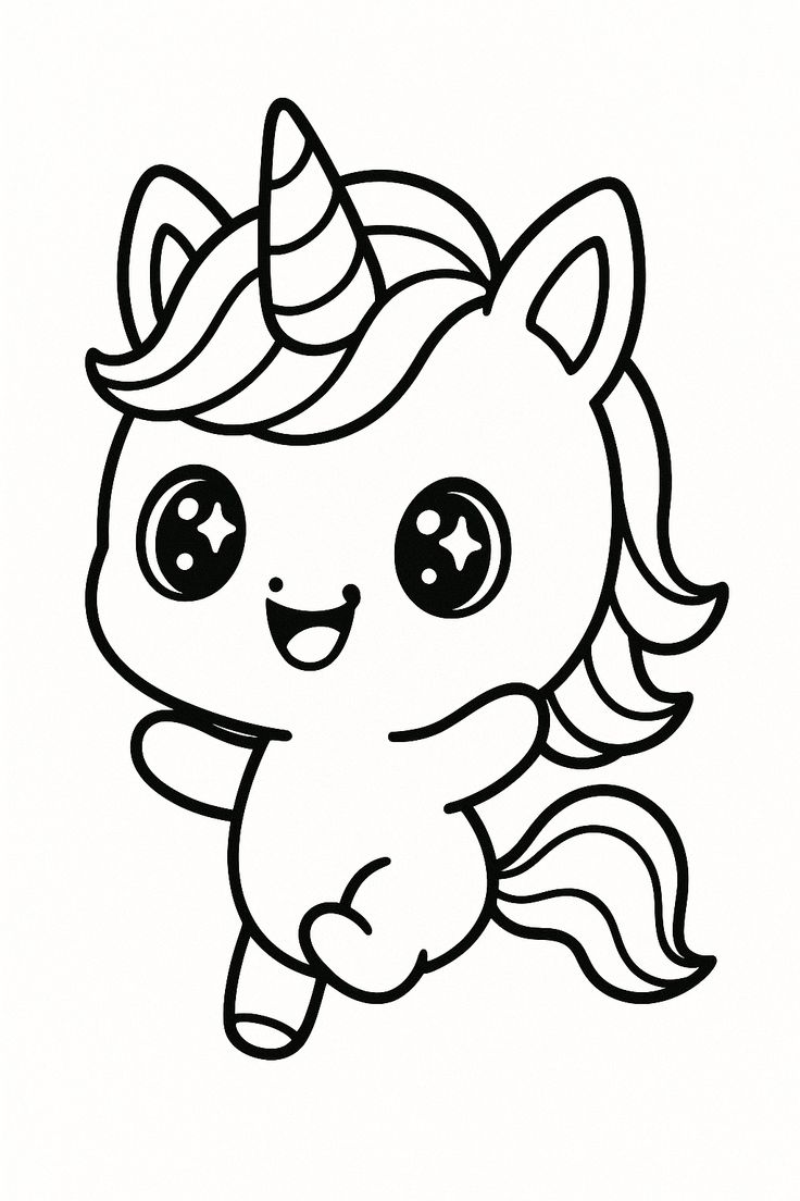desenho de unicórnio realista para colorir
