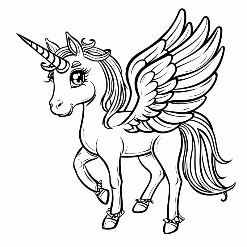 desenho de unicórnio bebê para colorir