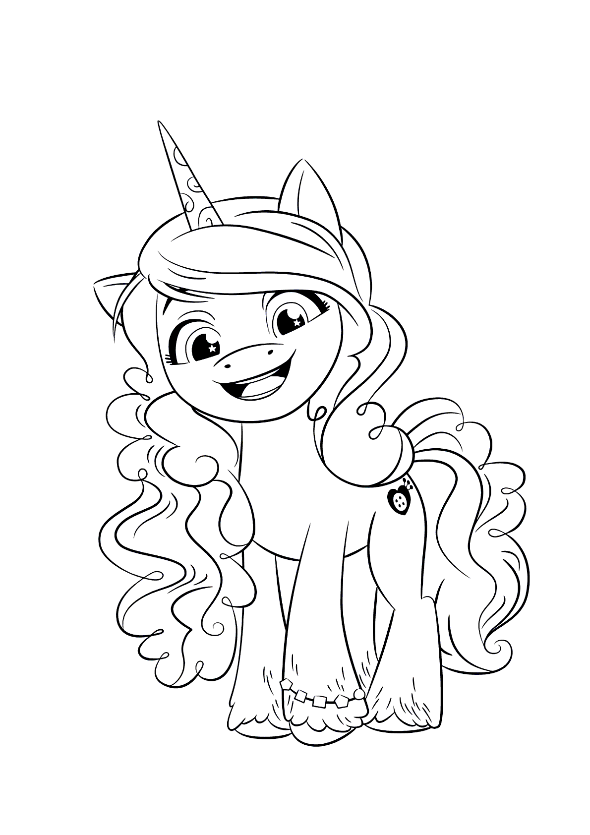 desenho de unicórnio simples para colorir