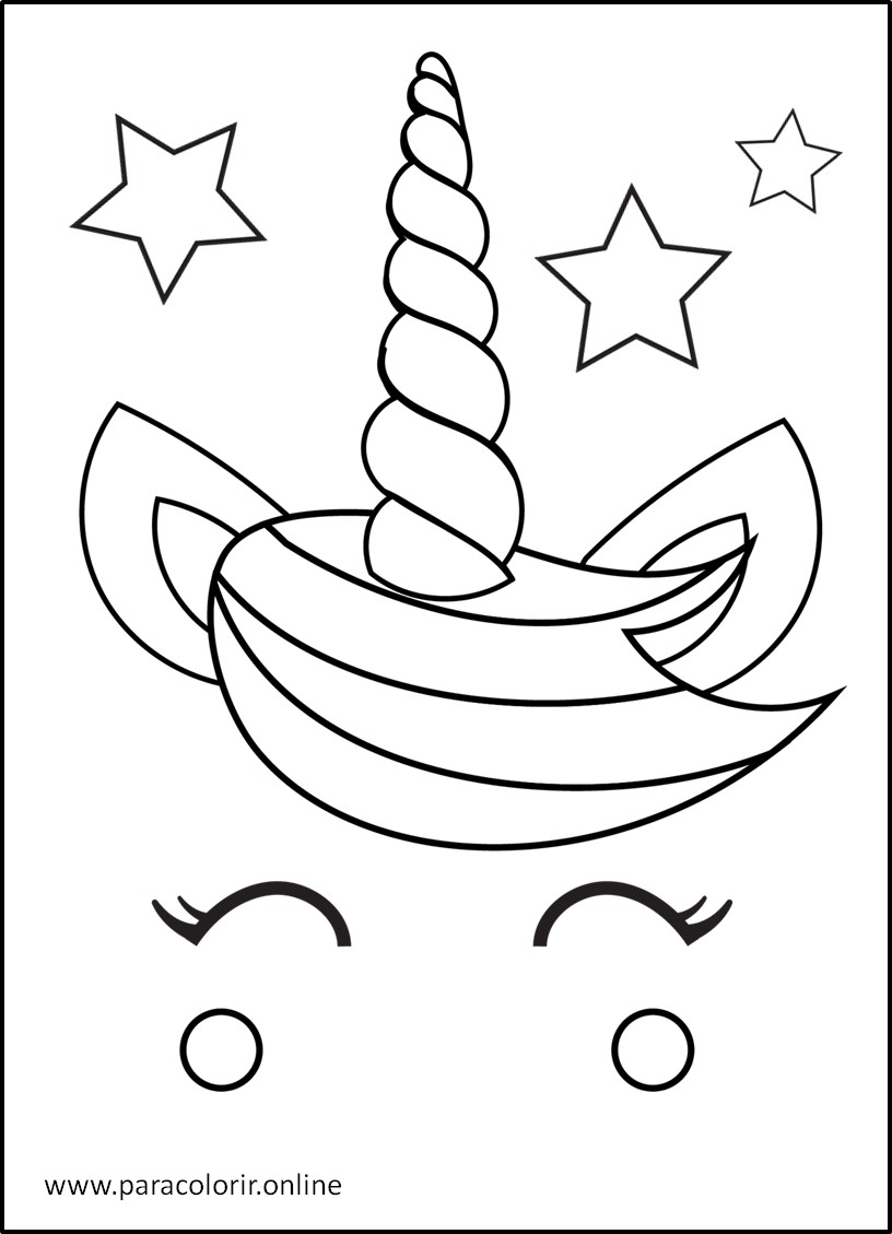 desenho de unicórnio para colorir online