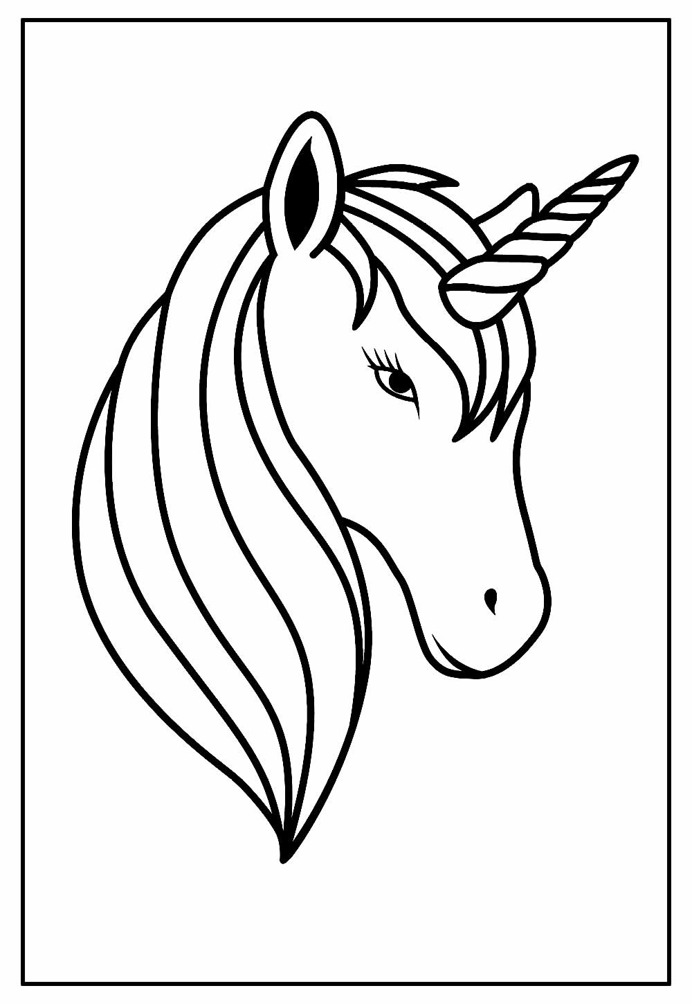 desenho de unicórnio com asas para colorir