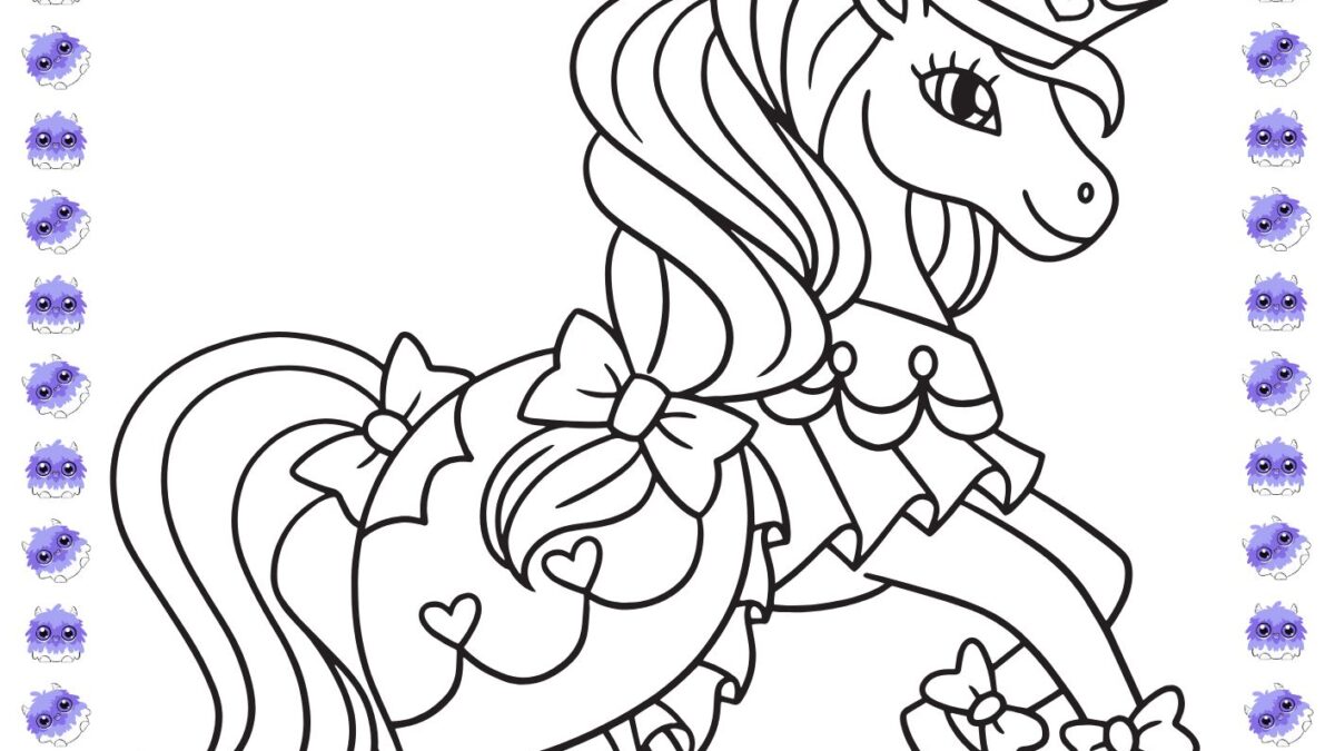 desenho de unicórnio mágico para colorir