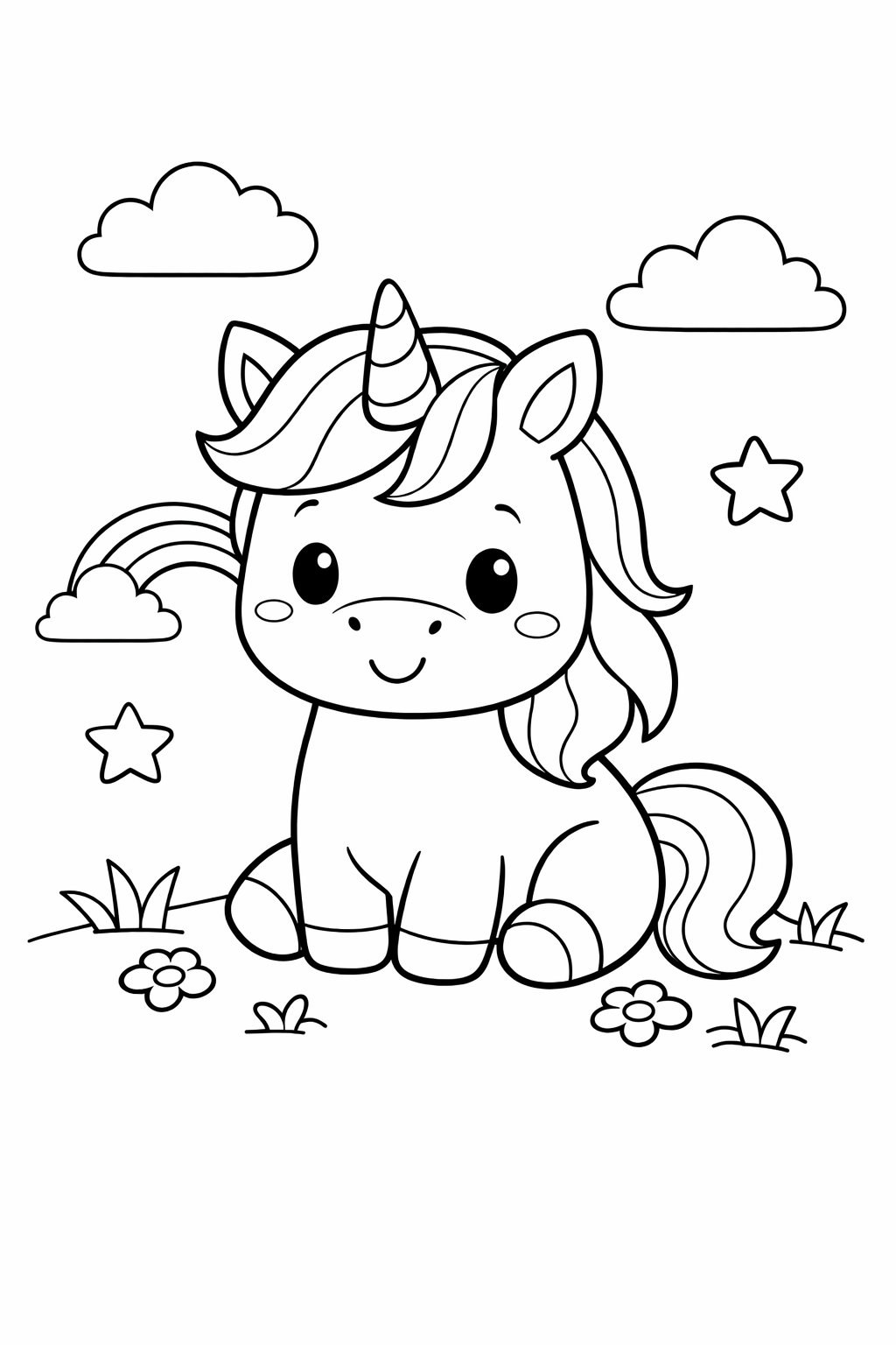 desenho de unicórnio para festa infantil
